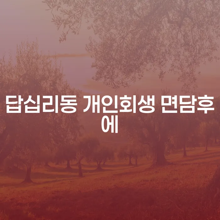 답십리동 개인회생 면담후에