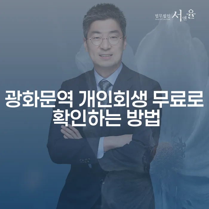 광화문역 개인회생 무료로 확인하는 방법