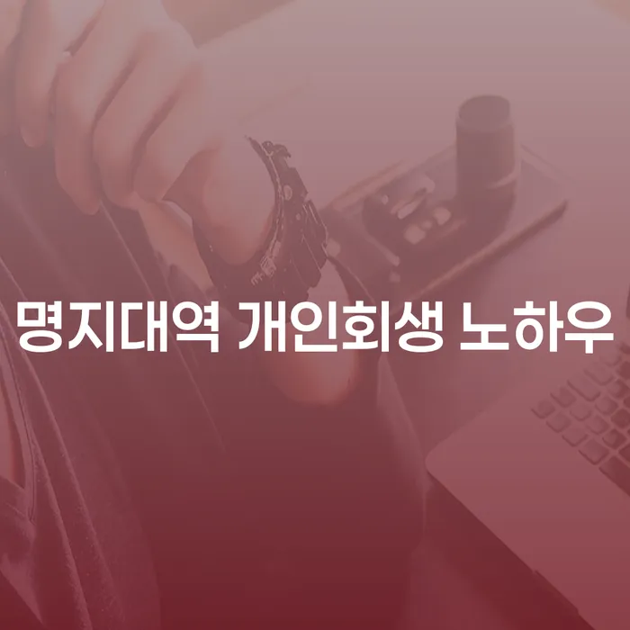 명지대역 개인회생 노하우