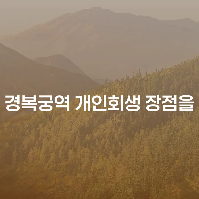 경복궁역 개인회생 장점을