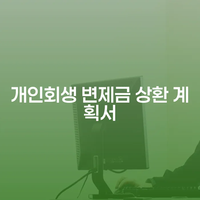 개인회생 변제금 상환 계획서: 어떻게 작성하고 성공할 수 있을까요?