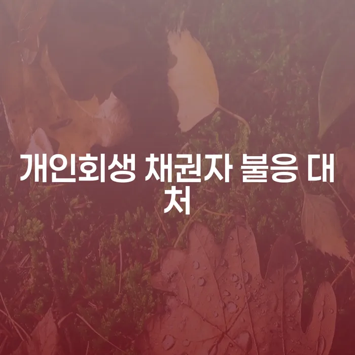 개인회생 신청 시 채권자 불응, 어떻게 대처해야 할까요?